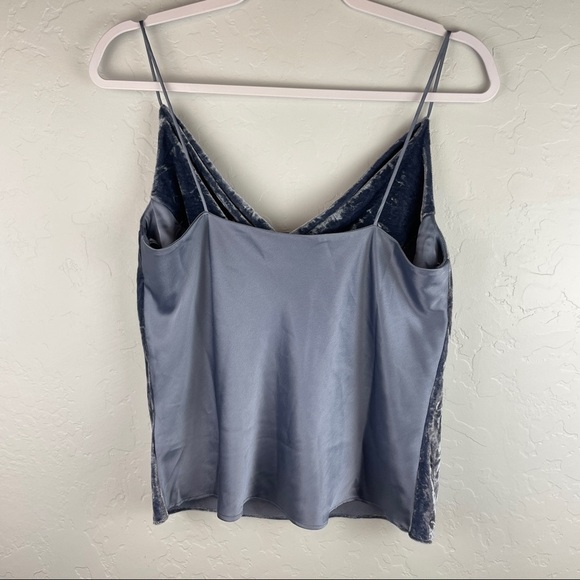 Hudson Velvet Cowl Neck Camisole in Slate Blue Gray Women's Size Small - Picture 7 of 8